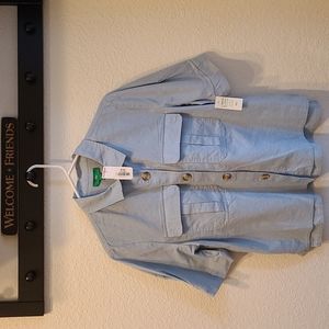 dip brand, size M, light blue linen shirt